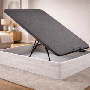 Canapé abatible Premium gran capacidad 28 cm color ártico con veta gris tapa transpirable