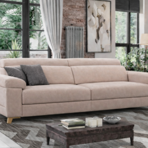 Sofá Odiseo lineal con carro de Quality, diseño moderno y confortable, fabricado en España y personalizable para cualquier salón.