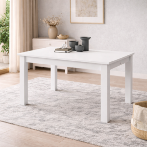 Mesa de comedor extensible M600 en salón moderno con diseño elegante