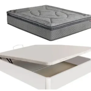 Canapé Premium y colchón NPU de Biolife muelle ensacado y toper con viscogel efecto nube.