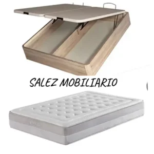 Canapé gemelar duo con colchón modelo Berlín de muelle ensacado con visco.