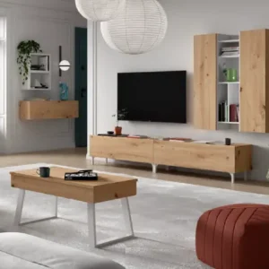 composición de mueble de salón moderno Block 443