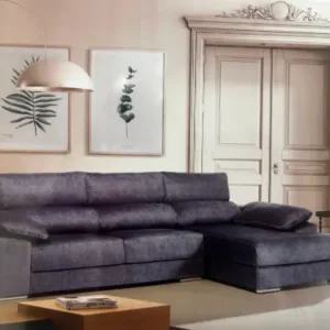 Sofá chaiselongue grande Sarria de diseño moderno y amplio para salón