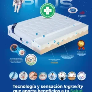 Colchón Clima Space Plus Salute de firmeza perfecta, gravedad cero.