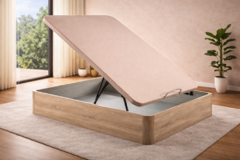 Canapé abatible con base tapizada para dormitorio