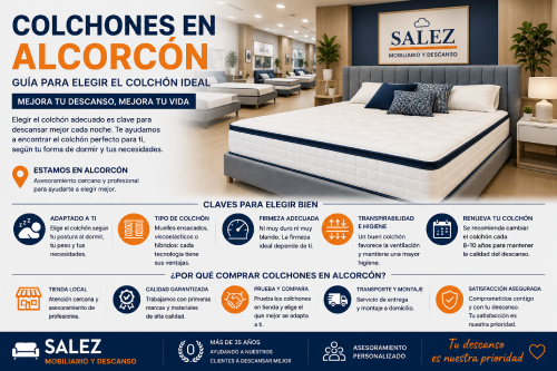 Colchones en Alcorcón con asesoramiento profesional para elegir el colchón ideal según tu forma de dormir y mejorar tu descanso