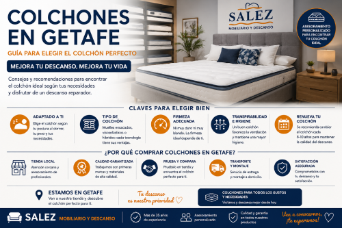 Colchones en Getafe con asesoramiento profesional para elegir el colchón ideal según tu forma de dormir