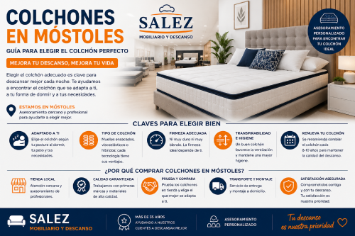 Colchones en Móstoles con asesoramiento profesional para elegir el colchón ideal según tu forma de dormir y tus necesidades de descanso