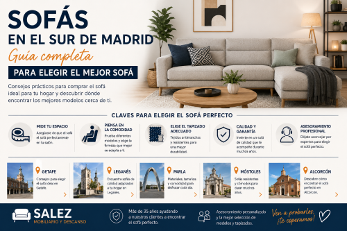 Guía para comprar sofás en el sur de Madrid