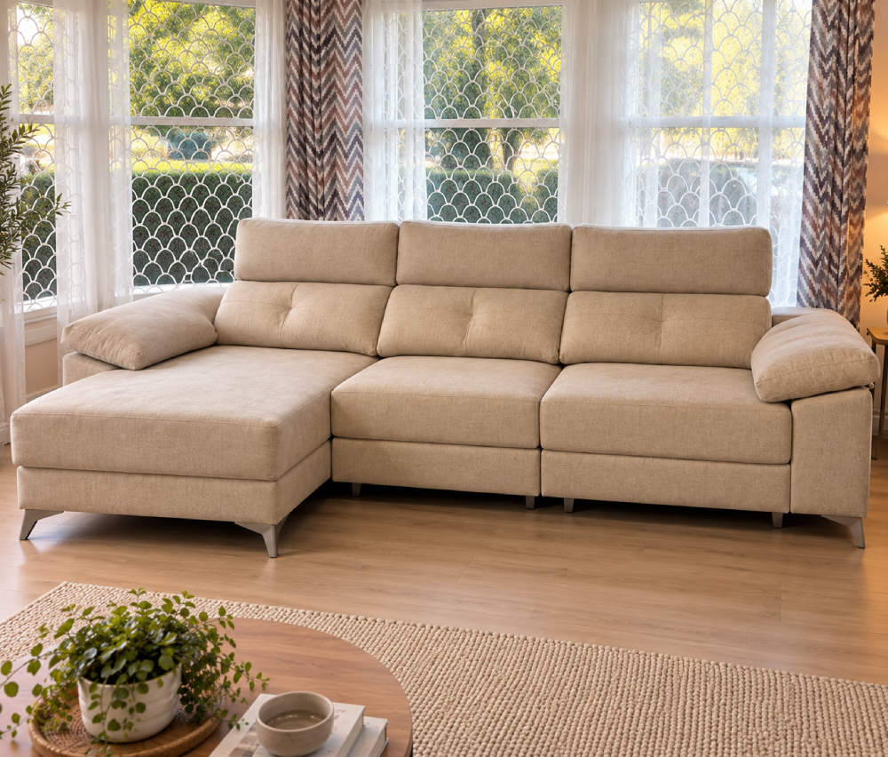 Sofá Kapital JBC con chaise longue extraíble XL